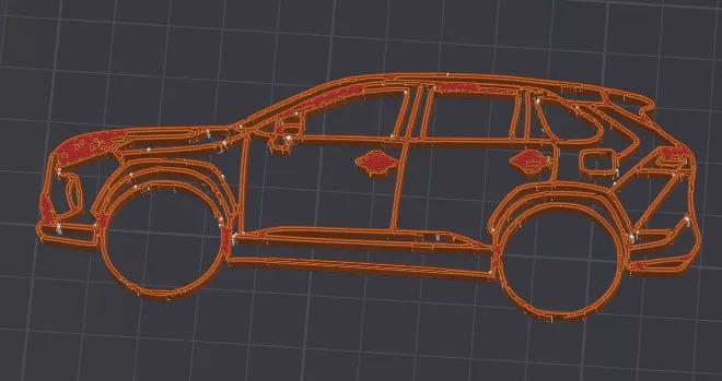 Toyota rav4 gen5 2020- silhouette   