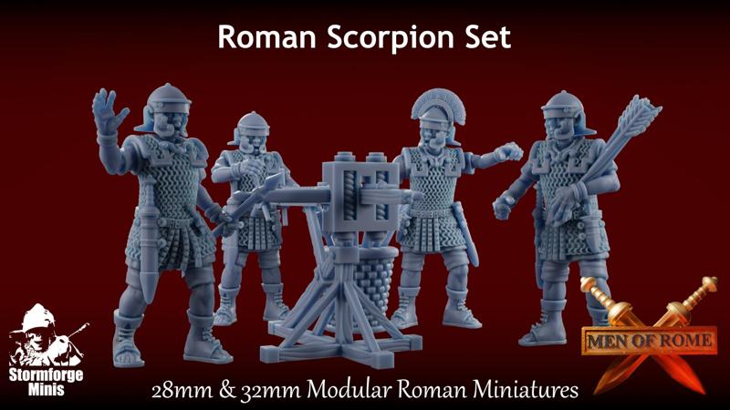 Men of Rome: Roman Scorpion Artillery 28-32mm Modular Miniatures
