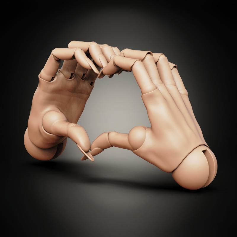 Articulated BJD Doll Hands STL Files | 3D Printable Ball Jointed Doll Parts | Poseable Doll Hands for Custom BJD Making