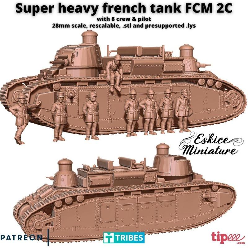 FCM 2C super heavy tank - 28mm