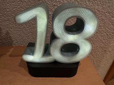 illuminated gift for 18th birthday   