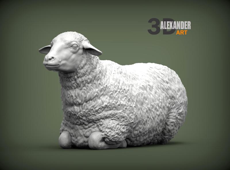 Sheep lies 3D print model
