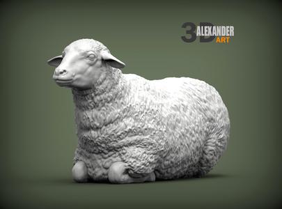 Sheep lies 3D print model