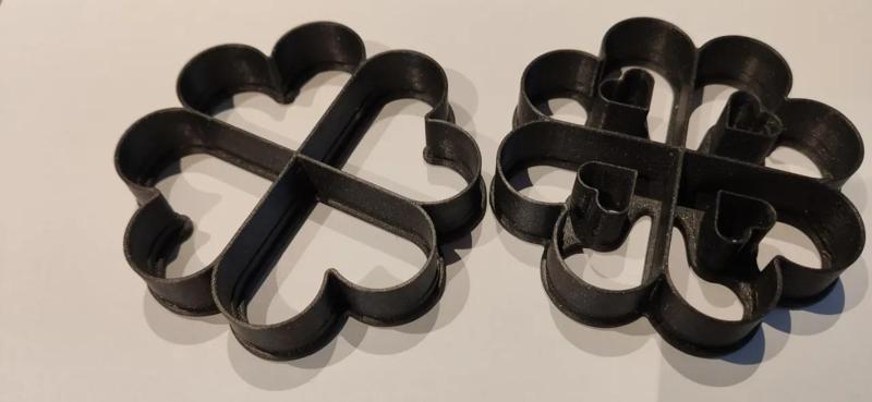 Cookie cutter heart, Ausstechform Herz, 4fach und 14fach   