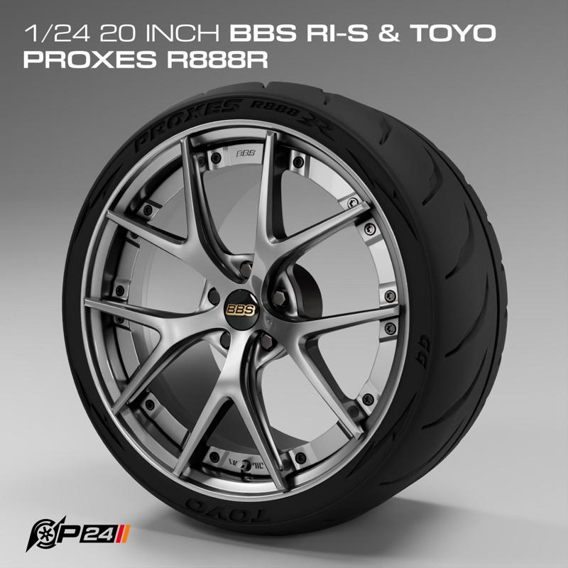1/24 20 INCH BBS RI-S & TOYO PROXES R888R
