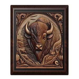 Bison animal wall art relief wall decor