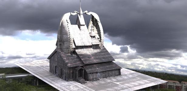 Viking Hall exterior ship design