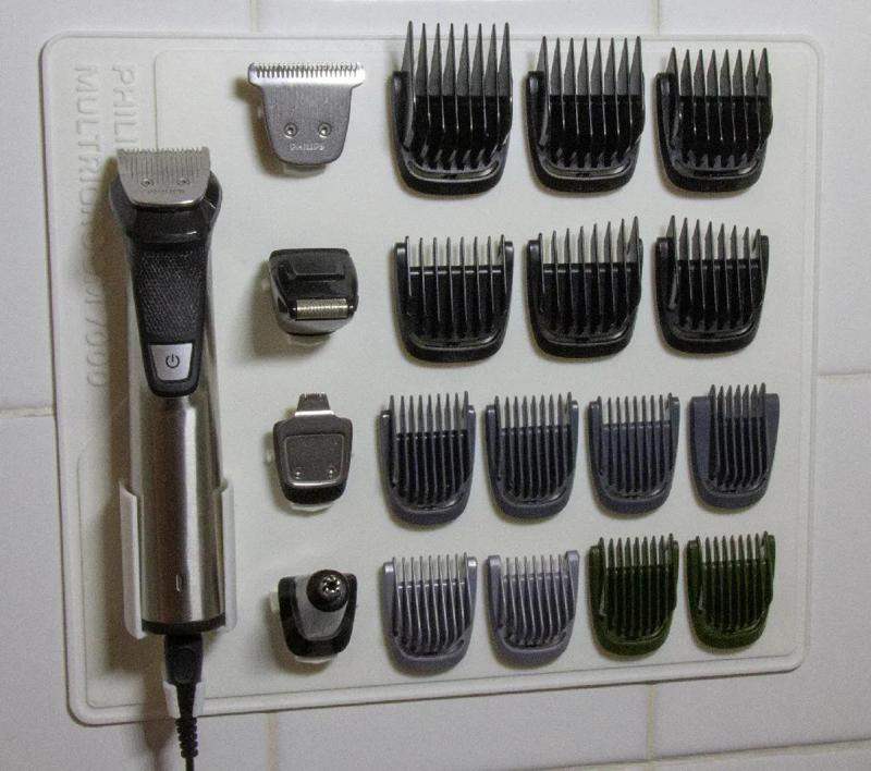 Philips Multigroom 7000 OnePlate Satisfying Clip-On Easy Access Wall Mounted Accessories   