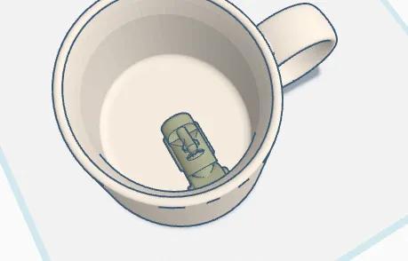 moai in cup   