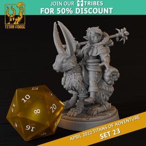 Gnome Female Druid - RPG Hero Character D&D 5e - Titans of Adventure Set 23