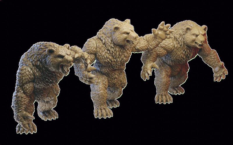 Slavia Werebear miniatures (32mm, modular)