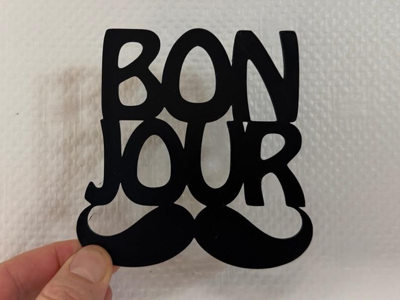 Decor Bonjour mustache