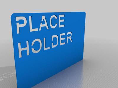 place holder card