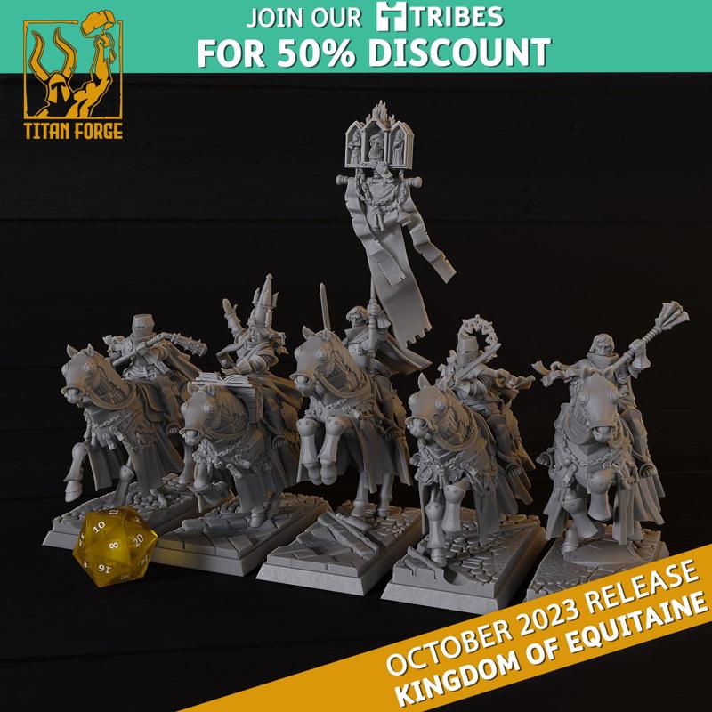 Knights Penitent - Kingdom of Equitaine - Titan Forge Miniatures September 2023