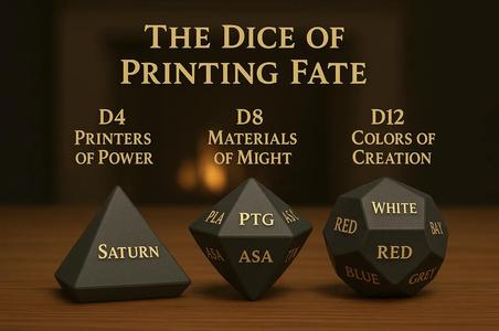 The Dice of Printing Fate, Elegoo 3D Printable DIce   
