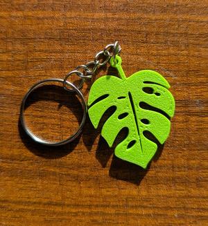 Monstera Keychain