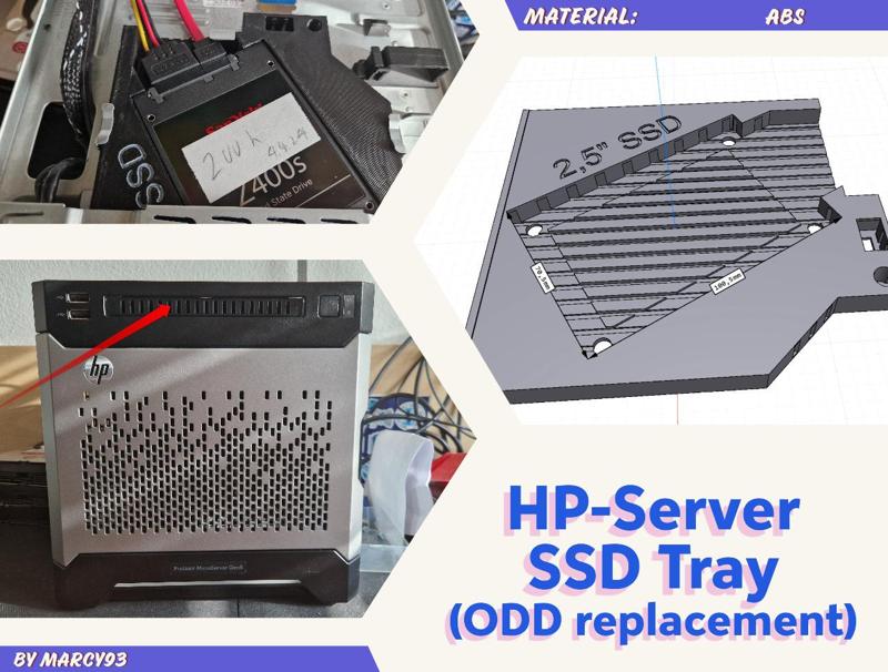 HP-Proliant Gen.8 SSD frame(diskdrive replacement)