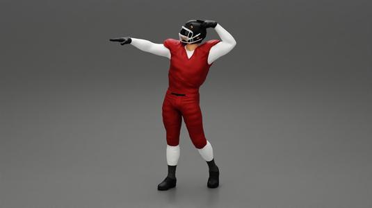 Rugby player celebrates