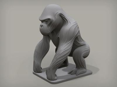 Gorilla Statue   