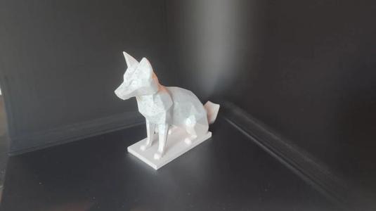 Lowpoly FOX Statue   