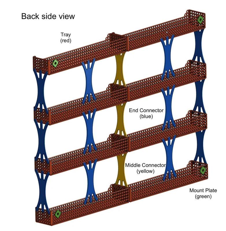 Modular spice rack for large bottles, like barbecue rubs   