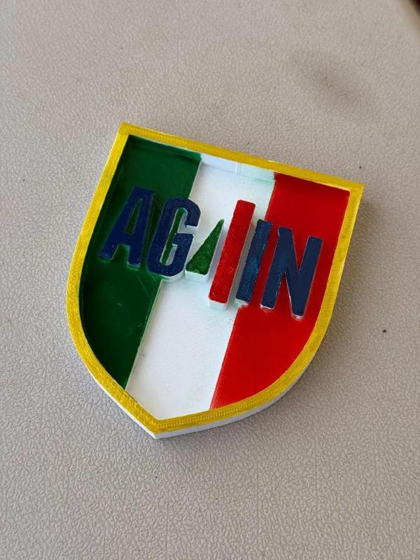 Again shield - italian tricolor badge (Napoli)   