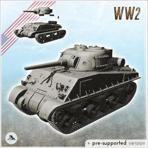 Sherman M4 - USA US Army Western Front Normandy Africa Bulge WWII D-Day