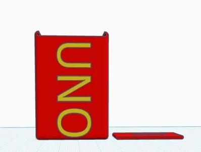 small box with uno on it   