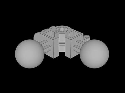 Lego Compatible (47300.dat) Technic Bionicle Compatible Leg  3 x  3 with  2 Ball Joints   