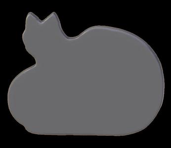 Stylised CAT siluet cleard remeshed OBJ   