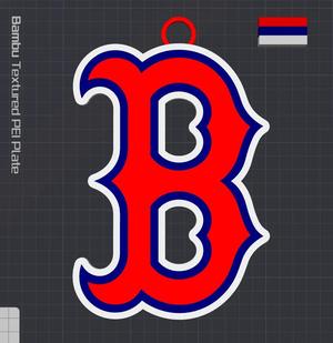 Boston Red Sox B Oversized Necklace Logo   