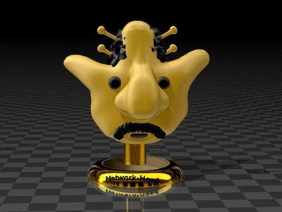 Network-Head (medieval earth show) bust