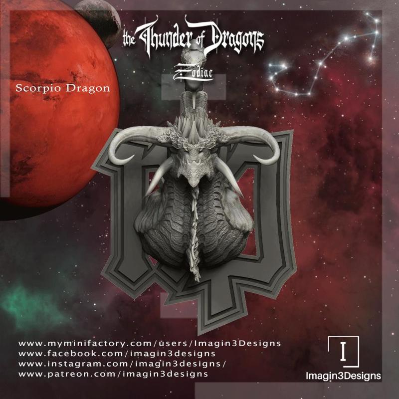 Pre-Supported Scorpio Zodiac Dragon