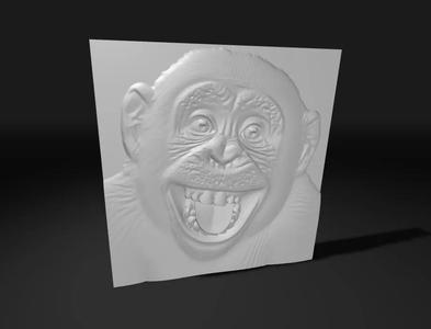 Goofy Ape relief sculpture   