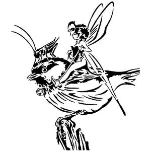 Fairy Rider stencil