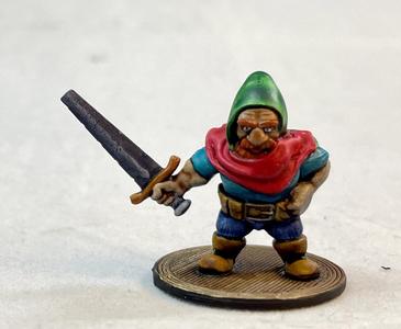 Stumpy the Dwarf, squire of Snowflake the White Knight