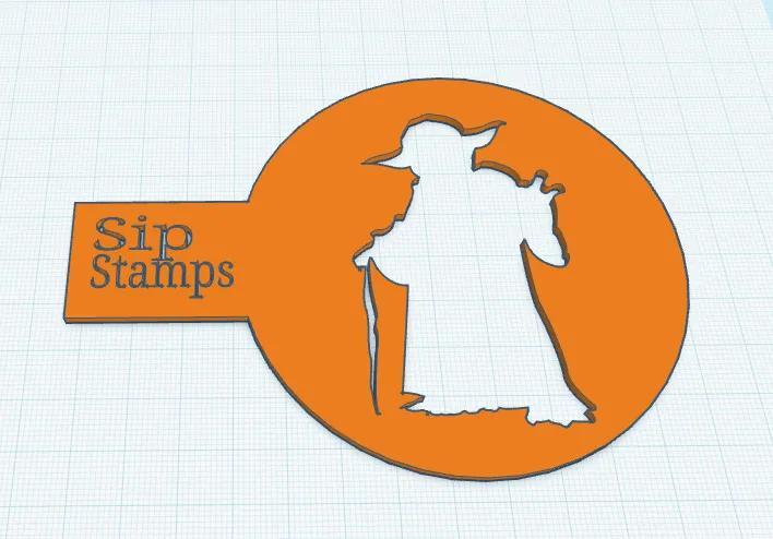 SipStamps – STAR WARS: Yoda Coffee Stencil   