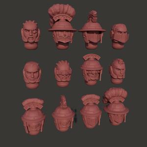 Thunderous Soldier Heads 28mm (Heroic)
