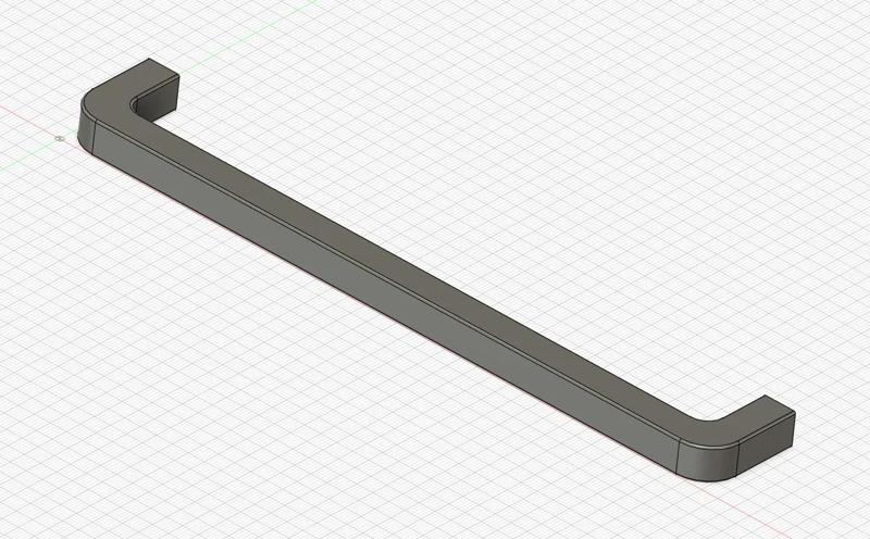 Möbelgriff/Schrankgriff/Schubladen Griff - verschiedene Längen, mit M4 Gewinde zur Befestigung   