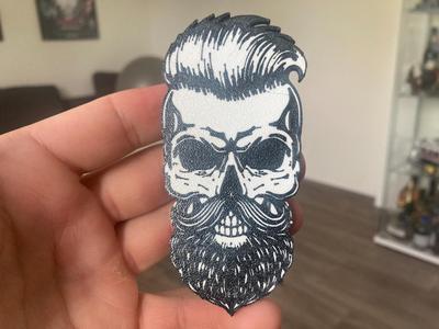 Skull with mustache