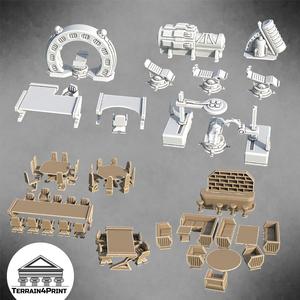 Science fiction furniture set