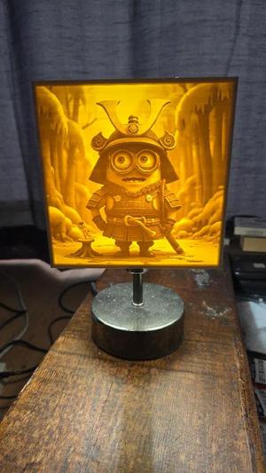 Minions desk lampshade lithophane   