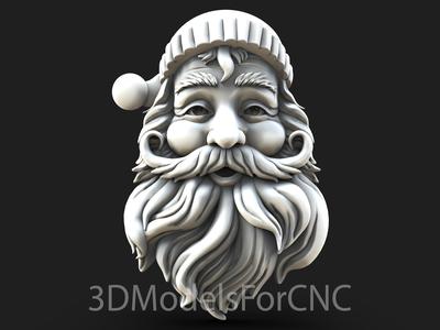 3D Model STL File for CNC Router Laser & 3D Printer Santa Claus 12