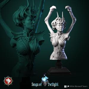 Spider Goddess Lerath bust pre-supported