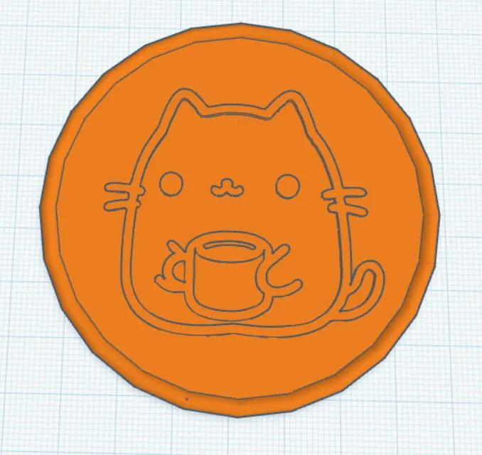 Cute cat coaster   