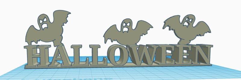 Halloween Schriftzug mit Geister