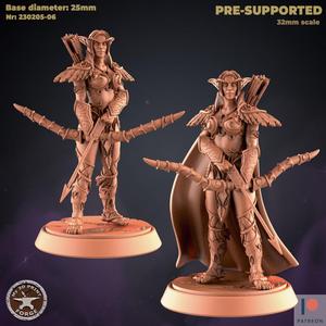 Elf Female Hunter Two Models