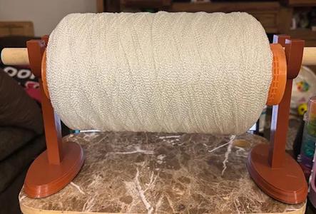 Spool holder for crochet thread or yarn.   