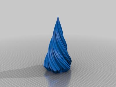 Fractal Christmas Tree with Outline in Base for 55 mm LED Remote Light