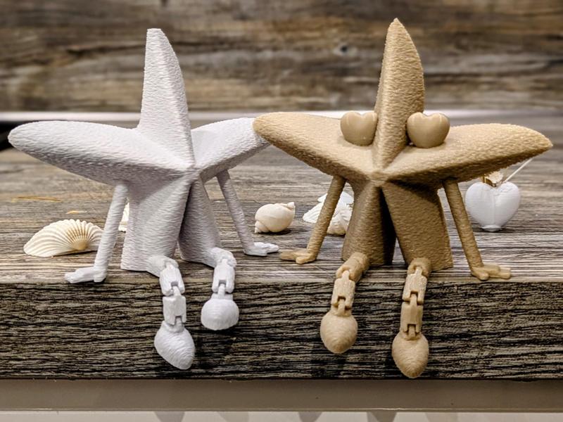 Articulated Starfish with Optional Heart Eyes